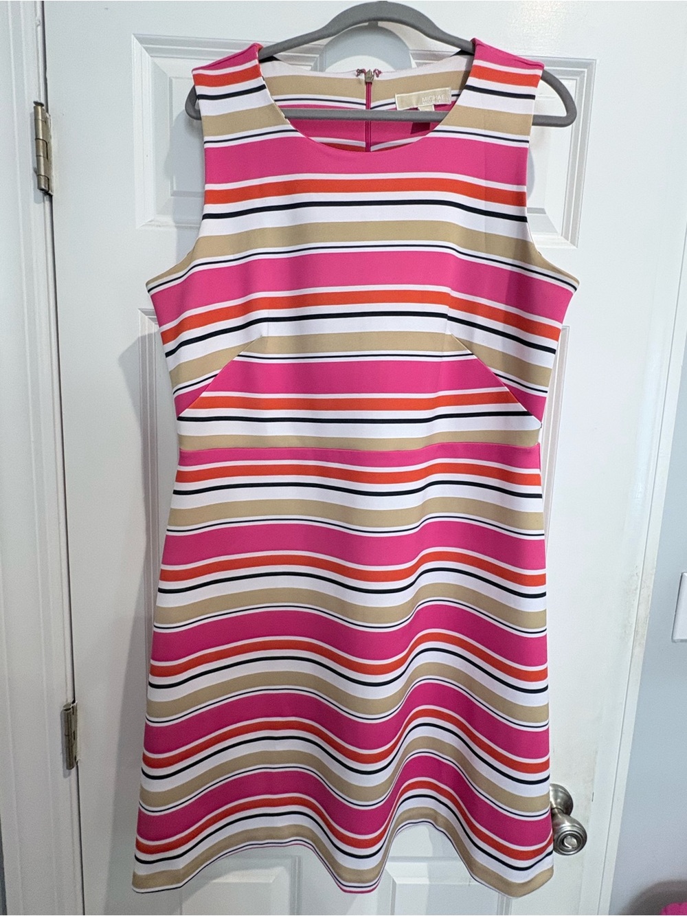 MICHAEL Michael Kors Striped Sleeveless Shift Dress – Size 1X